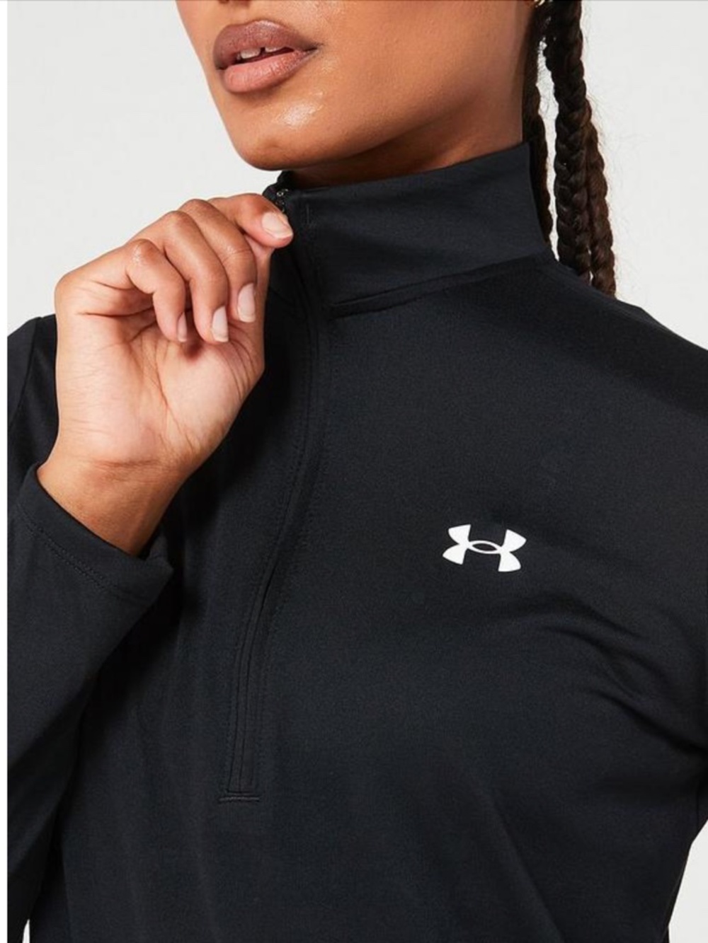 BLUE Women Under Armour 1/2 Zip Cold Gear NAVY BLUE XS EXTRA SMALL